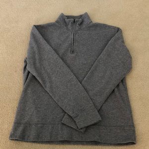 J. Crew gray half zip pullover- large